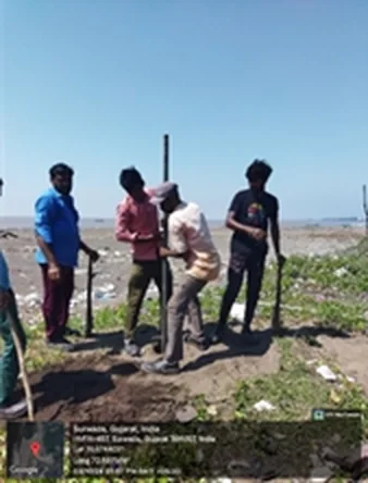 Auger sampling on a beach block
