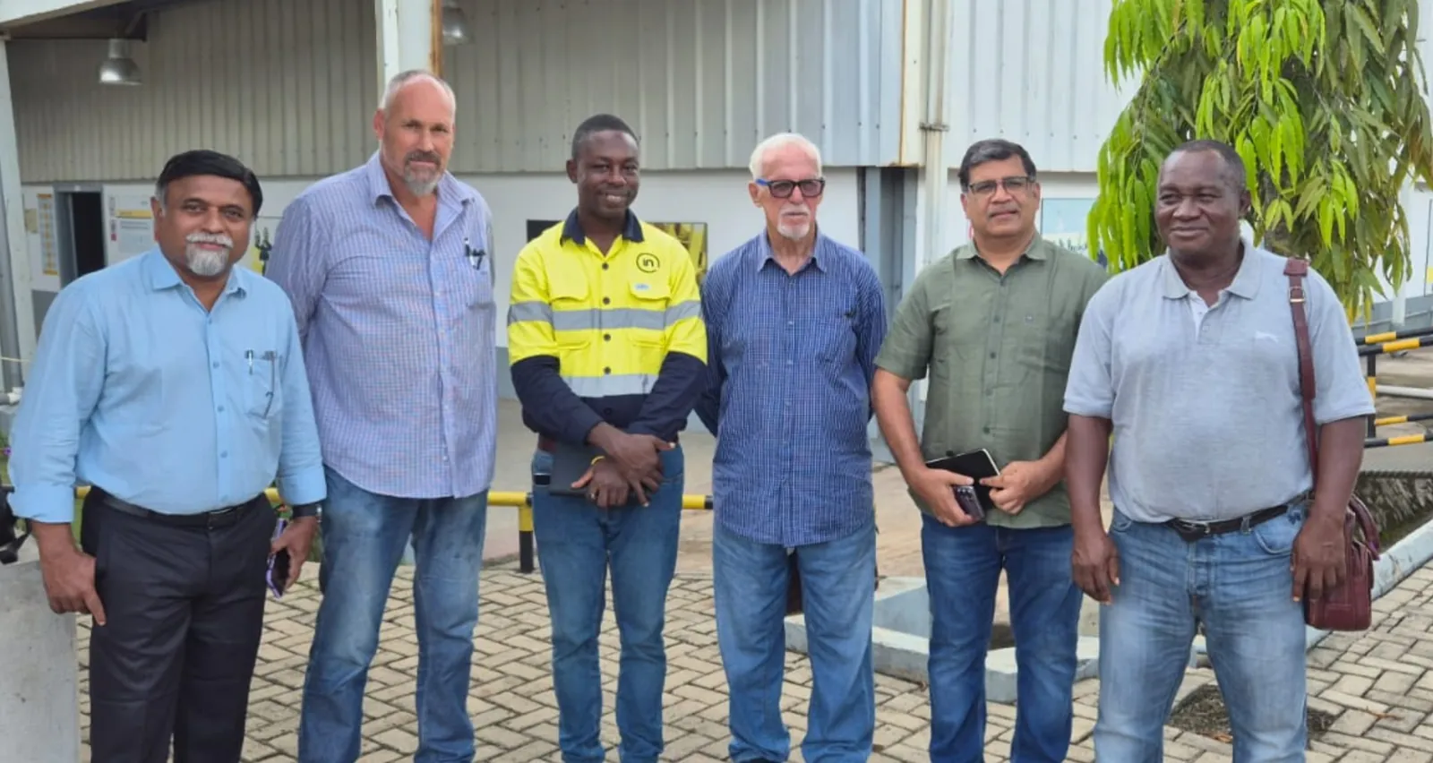 Team and partners at a site visit